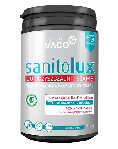 ECO Sanitolux - Bioaktywator do oczyszczalni i szamb 1 kg