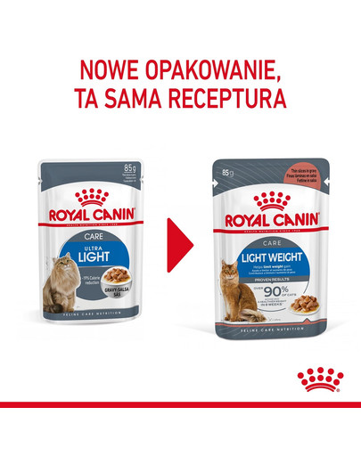 ROYAL CANIN Light Weight Care w sosie karma mokra w sosie dla kotów dorosłych z tendencją do nadwagi 85 g