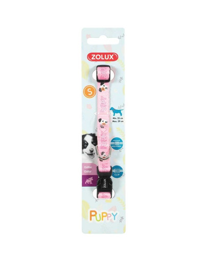 Obroża dla psa Puppy MASCOTTE 13mm różowa