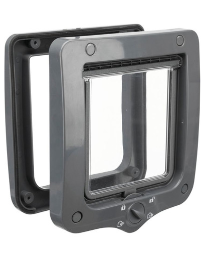 Drzwiczki dla kota 4-Way, 20 × 22 cm, szare