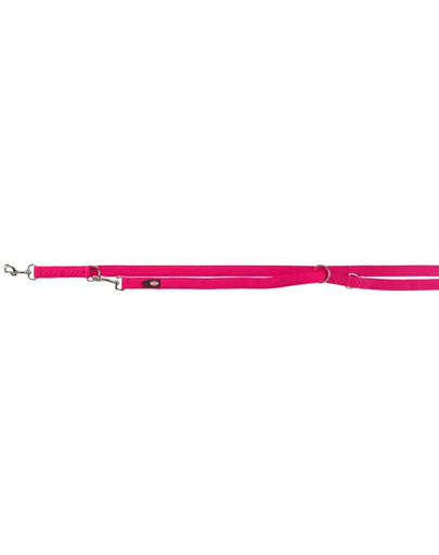 Smycz regulowana Premium, podwójna, L–XL: 2.00 m/25 mm, fuksja