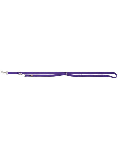 Smycz regulowana Premium, podwójna, L–XL: 2.00 m/25 mm, fioletowa