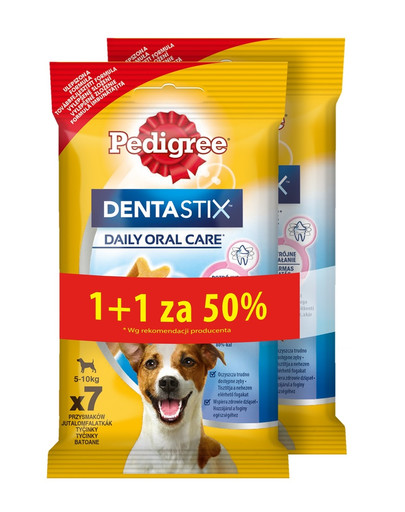 DentaStix (małe rasy) przysmak dentystyczny dla psów 7 szt. - 110gx5 1 + 50% GRATIS