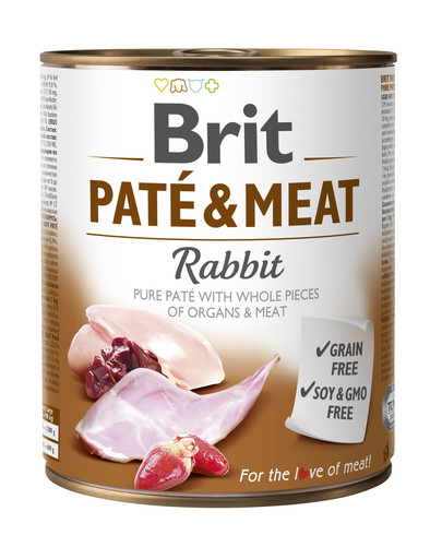 Pate & meat rabbit 400 g mokra karma czysty królik dla psa