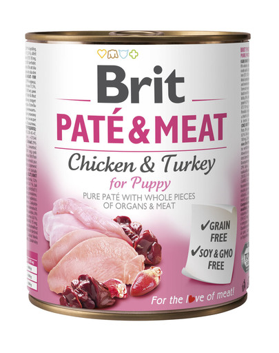 Pate & meat puppy chicken & turkey 400 g mokra karma dla szczeniąt