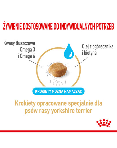 Adult 50 g karma sucha dla dojrzałych psów rasy yorkshire terrier, powyżej 8 roku życia