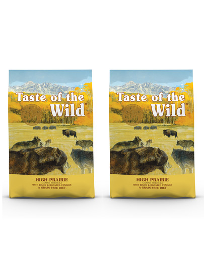 TASTE OF THE WILD High Prairie 24,4 (2 x 12,2 kg) z bizonem i pieczonym jeleniem