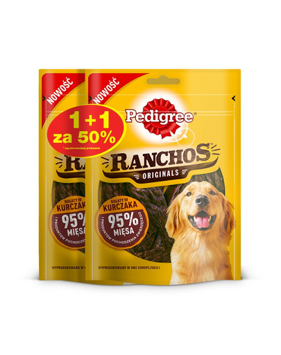Ranchos Originals 70g x 4 - przysmak dla psów z kurczakiem 1 + 50% GRATIS