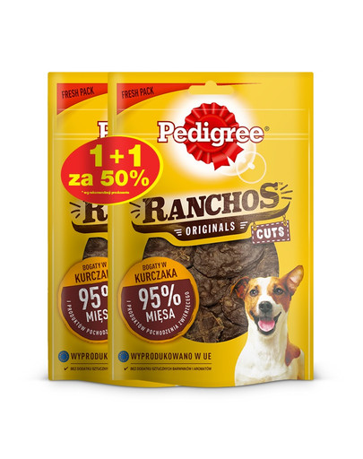 Ranchos Originals Cuts 65g x 3 - przysmak dla psów z kurczakiem 1 + 50% GRATIS