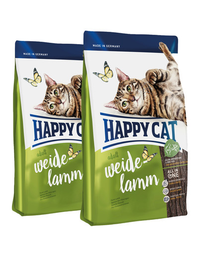 HAPPY CAT Fit & Well Indoor Adult Jagnięcina 20 kg (2 x 10 kg)