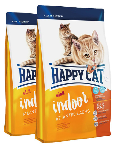 HAPPY CAT Fit & Well Indoor Adult Łosoś 20 kg (2 x 10 kg)