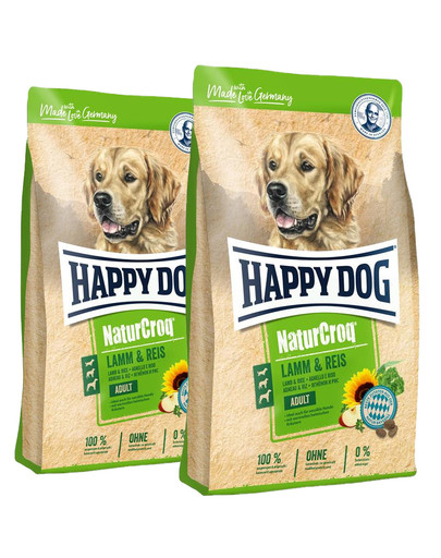 HAPPY DOG NaturCroq jagnięcina/ryż 30 kg (2 x 15 kg)