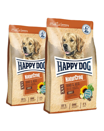 HAPPY DOG NaturCroq wołowina/ ryż 30 kg (2 x 15 kg)