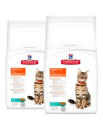 HILL'S Science Plan Feline Adult Optimal Care Tuna 20 kg (2 x 10 kg)