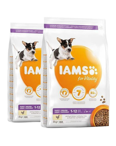 IAMS ProActive Health Puppy & Junior Small & Medium Breed Chicken 24 kg (2 x 12 kg)