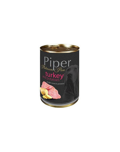 PIPER Platinum Pure Indyk z ziemniakami 400g mokra karma dla psów z alergią