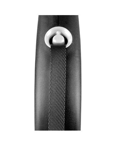 Smycz automatyczna Black Design L taśma 5 m kolor czarny