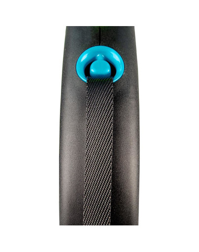 Smycz automatyczna Black Design L taśma 5 m kolor niebieski
