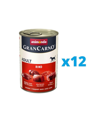 ANIMONDA GranCarno zestaw z wołowiną 12 x 400 g