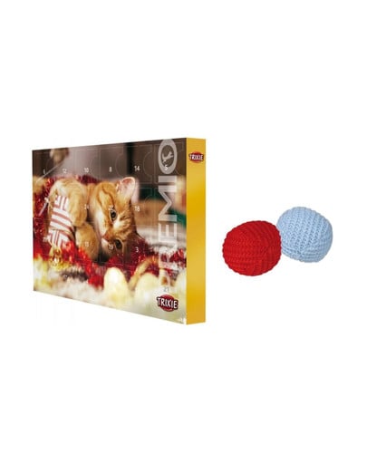 TRIXIE Zestaw świąteczny Kalendarz adwentowy + piłeczka dla kota