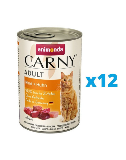 ANIMONDA Carny zestaw Wołowina i Kurczak 12 x 800 g