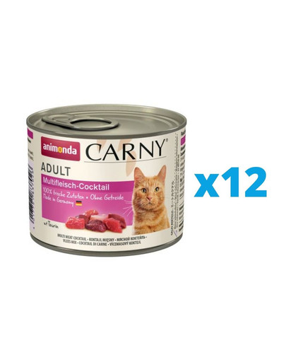 ANIMONDA Carny zestaw Koktajl Mięsny 12 x 200 g