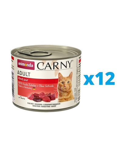 ANIMONDA Carny Adult zestaw z wołowiną 12 x 200 g