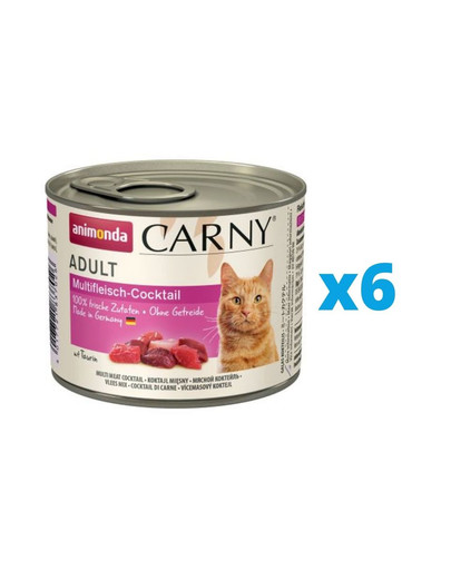 ANIMONDA Carny zestaw Koktajl Mięsny 6 x 200 g