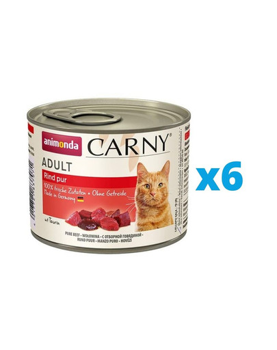 ANIMONDA Carny Adult zestaw z wołowiną 6 x 200 g