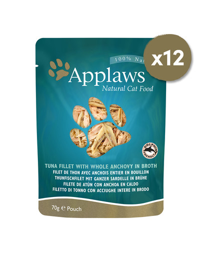 Cat Pouch 12 x 70 g mokra karma dla kota z tuńczykiem i anchois