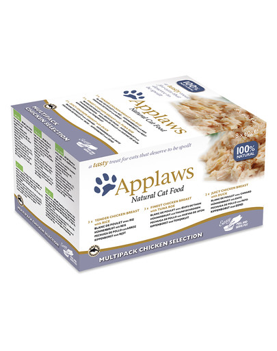APPLAWS Cat Pot Multipack 32x 60 g Chicken Selection karma mokra dla kota z kurczakiem