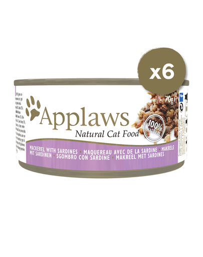 Cat Tin 6 x 70 g mokra karma dla kota z makrelą i sardynką