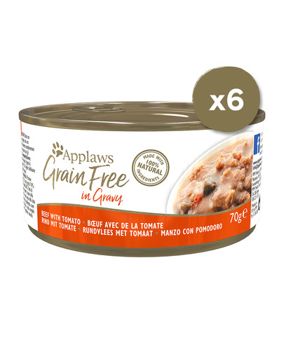 Cat Tin Grain Free 6 x 70 g mokra karma dla kota wołowina z pomidorami w sosie