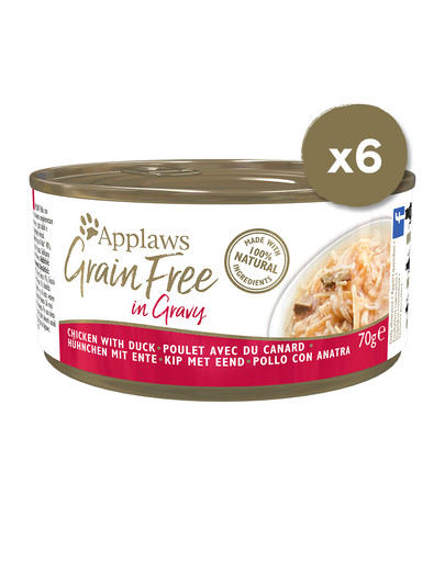 Cat Tin Grain Free 6 x 70 g mokra karma dla kota kurczak z kaczką w sosie