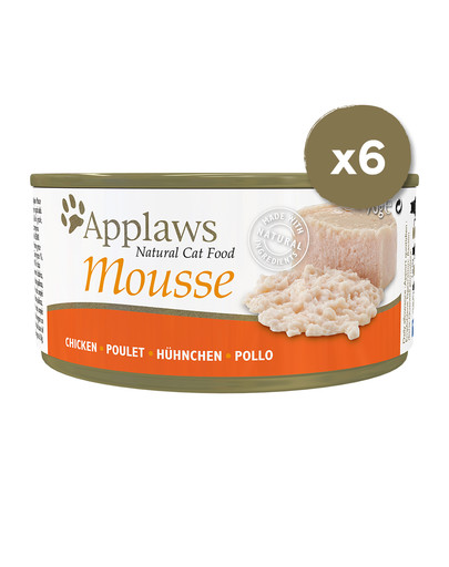 Cat Mousse Tin 6 x 70 g Chicken karma mokra dla kota z kurczakiem