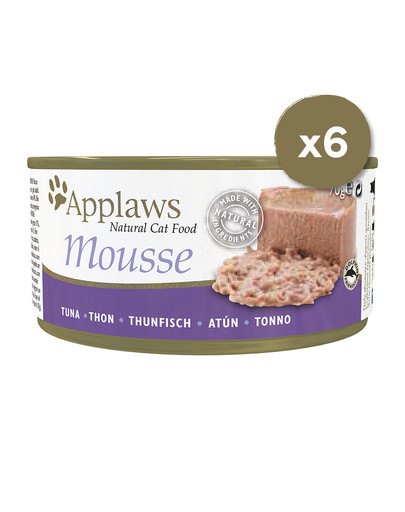 Cat Mousse Tin 6 x 70 g Tuna karma mokra dla kota z tuńczykiem