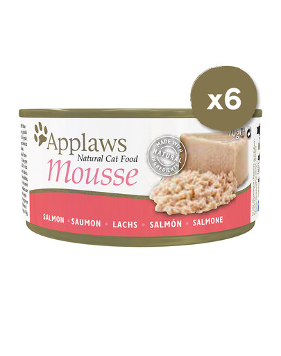 Cat Mousse Tin 6 x 70 g Salmon karma mokra dla kota z łososiem