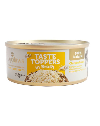 APPLAWS Dog Tin Taste Toppers Chicken Breast 6x156g pierś z kurczaka w bulionie