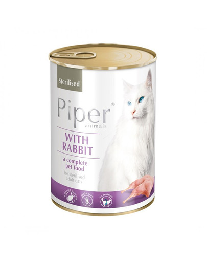 PIPER Animals z królikiem 400 g mokra karma dla kota sterylizowanego
