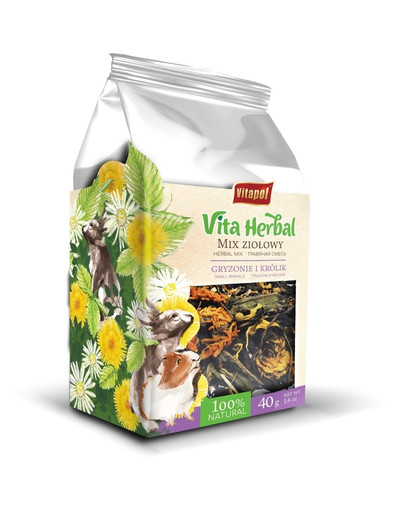 Herbal 40 g karma uzupełniająca dla gryzoni i królika mix ziołowy display