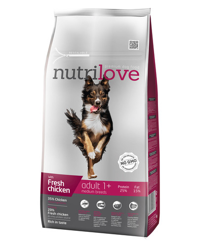Premium dla psa Adult M ze świeżym kurczakiem 8kg