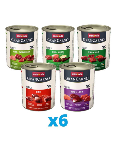 ANIMONDA GranCarno mix smaków 30 x 800 g