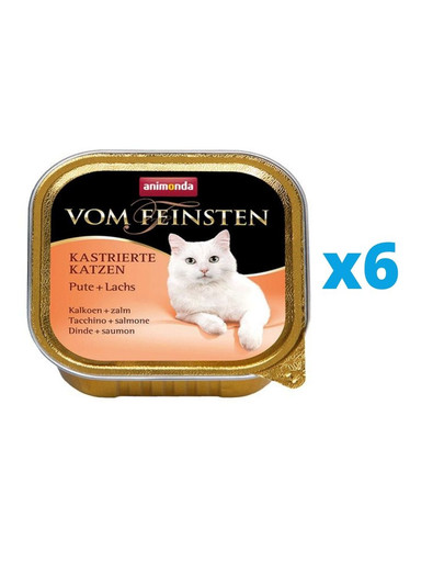 ANIMONDA Vom Feinsten zestaw z indykiem i łososiem 6 x 100 g