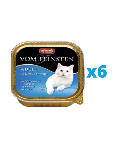 ANIMONDA Vom Feinsten Mare zestaw z łososiem i krewetkami 6 x 100 g