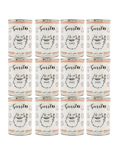 GUSSTO Cat Fresh Calf & Rabbit mokra karma dla kotów cielęcina i królik 12x400 g