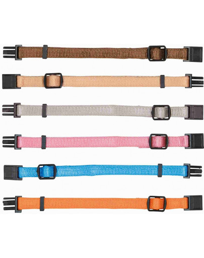 Obroże dla szczeniąt Junior 6szt. rozmiar M-L 22-35 cm/10mm różne kolory