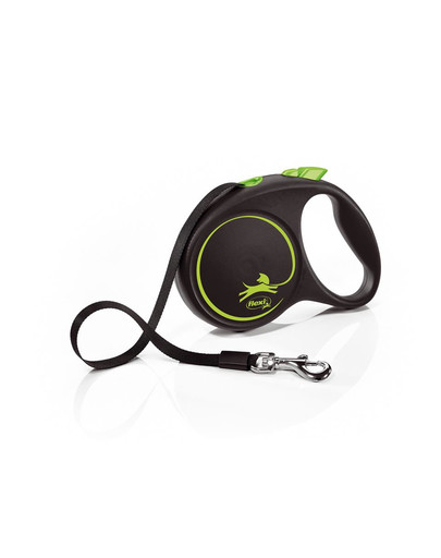 Black Design M Cord 5 m green smycz automatyczna