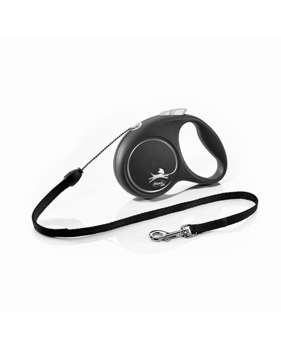 Black Design S Cord 5 m black smycz automatyczna