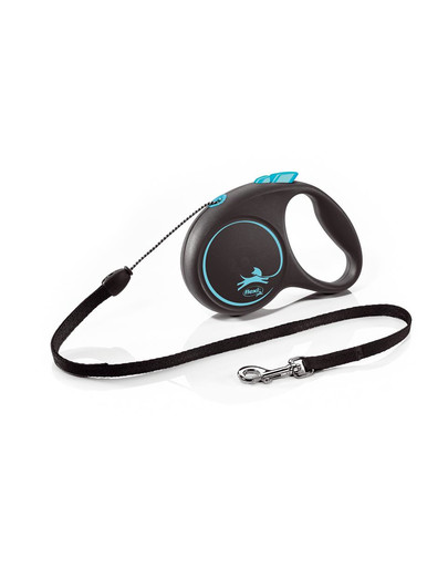 Black Design S Cord 5 m blue smycz automatyczna