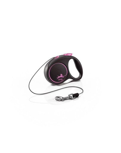 Black Design XS Cord 3m pink smycz automatyczna